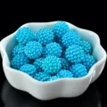 12mm Cuentas ABS Azules Cuentas Frambuesa DIY Slime Abalorios Cuentas Sueltas para Joyeria - 20 Piezas/Paquete / Azul Lago Profundo