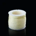 Hilo de jade amarillo claro para tejido a mano, bobina de material de joyería de nudo chino. - Blanco Roto