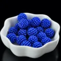Perlas ABS texturizadas azules de 12 mm, cuentas de mora para manualidades y joyería! - 20 Piezas/Paquete / Azul Zafiro