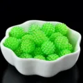 12mm ABS Verde Cuentas Frambuesa Slime dijes DIY Perla de Imitación Cuentas Sueltas Material - 20 Piezas/Paquete / Verde