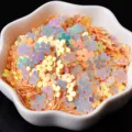 Lentejuelas holográficas de flores para uñas y maquillaje, piezas decorativas DIY. - Champaña