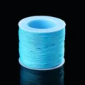 Bobina de cordón de nailon azul brillante para nudos chinos y manualidades de joyería. - Azul lago