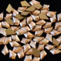 Strass de unas de cristal con forma champan cristales plano trasero para nail art 20p - Champaña Dorado