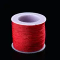 Cordón de nailon rojo hilo de jade para pulsera de nudo chino joyería manualidades - Burdeos