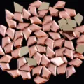 Strass de vidrio rosa claro para uñas con reverso plano, gemas geométricas irregulares decor - Rojo Rosa