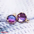 Pendente Cristallo Vetro Sfumato Montatura Rame 16x12mm DIY Collana Accessorio SKU 01 - 16# Tondo Satellite Bifacciale (12mm)