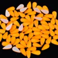 Estrases de uñas de gota naranja cristales de vidrio espalda plana decoración art. - Naranja fluorescente