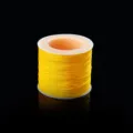 Cordón trenzado amarillo para joyas, hilo de nailon para nudos chinos y manualidades. - Dorado