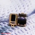 Ciondolo in cristallo di vetro di terre rare con bordo in rame rettangolo DIY collana gioiello - 19# Ottagono Rettangolare Sfumato (14x10mm)