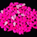 Strass de unas de vidrio en forma de gota 4x8mm, cristales rosa vivo de parte plana para decoracion. - Rosa rojo fluorescente