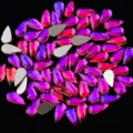 Strass de unas en forma de gota cristales de vidrio planos para decoracion de nail art. - Púrpura
