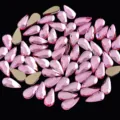 Estrases de vidrio plano con forma de gota rosa para arte de uñas y decoración artesanal - Rosa Claro