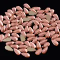 Estrases de parte trasera plana en gota para arte de uñas cristal de vidrio 20p - Rojo Rosa