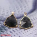Ciondolo a goccia in vetro di cristallo sfaccettato con bordo in rame per collane DIY. - 32# Goccia d'Acqua Sagomata Sfumata (19x15mm)