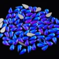 Diamantes de imitación para uñas en gota azul 4x8mm cristales de vidrio planos para decoración. - Azul