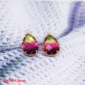 Ciondolo a goccia in vetro cristallo sfaccettato sfumato montatura in rame accessori fai da te. - 39# Goccia d'Acqua Sfumato Bicolore (19x13mm)