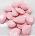 Pink teardrop acrylic rhinestone flatback gems candy color DIY phone case deco pack - 6x10mm Pointed Teardrops - 30 Pcs / Light Pink