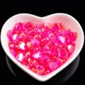 Perles de coeur roses 9mm perles en vrac transparentes couleur AB pour accessoires bijoux DIY - Env. 100 Pièces/Paquet / Rose Pêche AB