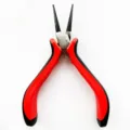Mini round nose pliers feature red and black handles for DIY jewelry crafting and wire work. - Thick Handle Round Nose Pliers