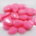 Pink teardrop acrylic flatback resin rhinestones for DIY phone case shoe decoration - 6x10mm Pointed Teardrops - 30 Pcs / Pink