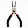 Mini round nose pliers for DIY jewelry making, wire wrapping and beading craft tools, black red. - Round Nose Pliers (Smooth Jaw)