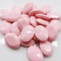 Pink oval resin rhinestones flatback acrylic gems DIY hair accessories craft decorations - 10x14mm - 30 Pcs / Light Pink