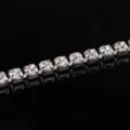 Strass Krallenkette Weiss Klar Diamant DIY Handyhuelle Dekoration Variante - 1 Stk - SS6 (2mm), 0,9m/Yard / Dichte Krallenfassung mit klarem Strass, Silberkette