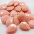 Pink teardrop resin flatback rhinestones for DIY crafts and phone case decoration - 6x10mm Pointed Teardrops - 30 Pcs / Peach