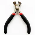 Mini end cutting nippers jewelry making tool with black red handle for DIY craft use - End Cutting Pliers