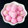 Pink faux mink fur pom pom charms pendants 16mm DIY jewelry making earrings necklace supplies - 10 Pieces/Pack / Pink