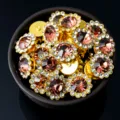 Bouton strass tournesol variante, double couche cristal DIY accessoire cheveux éclat design. - Mauve Clair