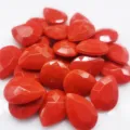 Red teardrop acrylic flatback rhinestones for DIY phone case wedding shoes crafts 100pcs - Red