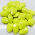 Neon Yellow Teardrop Acrylic Rhinestones Flatback Gemstones DIY Phone Case Decor Craft Supplies - Yellow