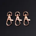 Mosquetones giratorios de metal oro rosa ganchos para bolsos llaveros accesorios de ferretería - Mosquetón Perro 3g / Rosa oro