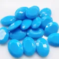 Strass ovalados de resina acrílica para manualidades joyas pinzas para el pelo color azul - Azul lago