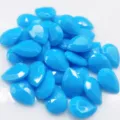 Blue Teardrop Acrylic Rhinestones Flatback Resin Gems for DIY Phone Case Shoes Craft - Lake Blue
