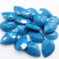 Blue acrylic teardrop rhinestones flatback resin candy color DIY craft accessories for phone case - Peacock Blue