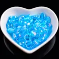100pcs bleu transparent couleur AB perles lâche coeur 9mm bricolage bijoux faits - Env. 100 Pièces/Paquet / Bleu Lac Foncé AB