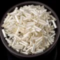 Silver-lined glass bugle beads for DIY jewelry making, fringe, embroidery, and sewing crafts. - Silver