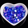 Perles coeur couleur AB bleue pour fabrication de bijoux DIY et accessoires d'artisanat. - Env. 100 Pièces/Paquet / Bleu Royal Couleur AB