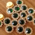 10/12mm Boutons Fleurs Strass Verts Cristal Diamant DIY Nœud Cheveux Accessoires Vêtement Art - Vert foncé