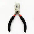 Mini combination pliers for DIY jewelry making, wire cutting tool with ergonomic black handle. - Mini Combination Pliers