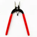 Mini jewelry pliers round nose wire cutter DIY hand tool with red anti-slip handle - Flat Nose Pliers