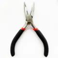 Mini needle nose pliers for DIY jewelry making, wire cutting, and craft repair works. - Flat Nose Pliers without Teeth