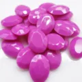 Estrases de acrílico ovalados rosa resina piedras color caramelo para horquillas manualidades juguete - Rosa rojo