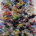 Colorful glass waterdrop crystal loose beads for DIY jewelry making and clothing accessories. - Random Mixed Colors