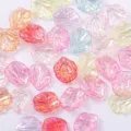 Cuentas de pétalos coloridos AB para horquillas Hanfu DIY y accesorios de joyería de vista. - Colores Mezclados al Azar