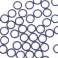 100pcs blue embossed metal jump rings, DIY craft connector rings for jewelry making supply. - Sapphire Blue