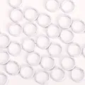 White metal jump rings for DIY jewelry making, embossed textured craft rings, 100pcs pack. - 1.2x8mm, Approx. 100 Pcs / White