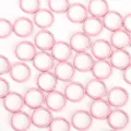 Pink painted metal jump rings, bulk craft open rings for DIY jewelry making supplies. - 1.2x8mm, Approx. 100 Pcs / Pink